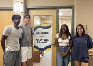 Photo of first generation students standing