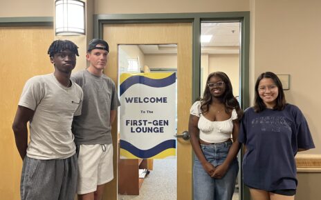 Photo of first generation students standing