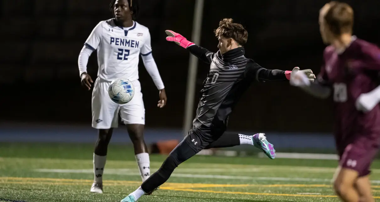 Preston Neal kicking a soccer ball