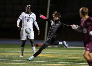 Preston Neal kicking a soccer ball